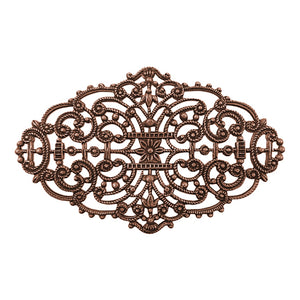 Elegant Dapt Filigree Antiqued Copper