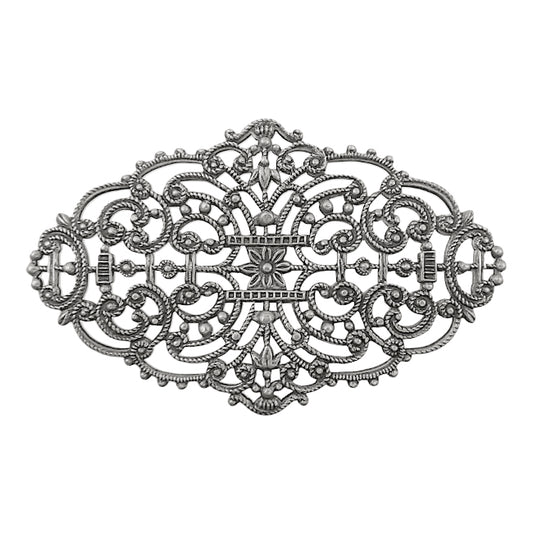 Elegant Dapt Filigree  Antiqued Silver Ox for vintage style designs