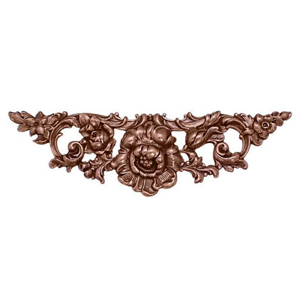 Large Floral Stamping - Antiqued Copper Ox - Victorian Art Nouveau Flourish Scrapbooking Metal Embellishment Jewelry Making Base - 1 Piece