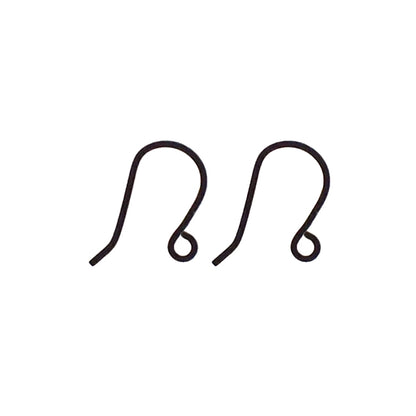 Matte Black Nickel Free Earring Hooks, 100 Pieces