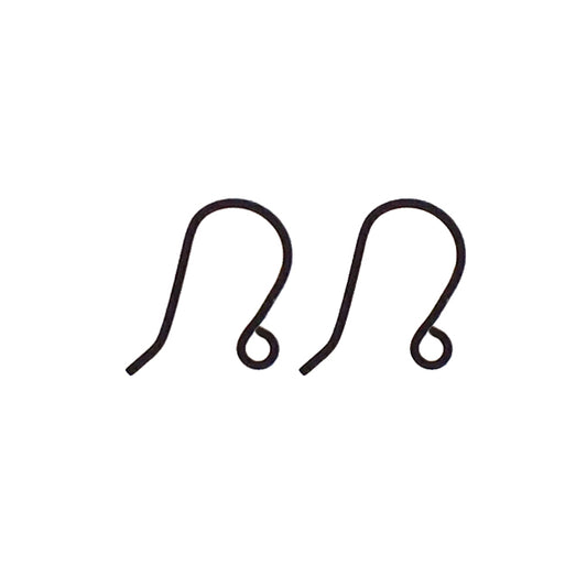Matte Black Nickel Free Earring Hooks, 100 Pieces