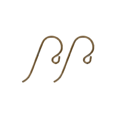 Tierracast Niobium Hypoallergenic Ear Wires - 2 Pairs Small Loop - Dark Brown Brass Ox Color