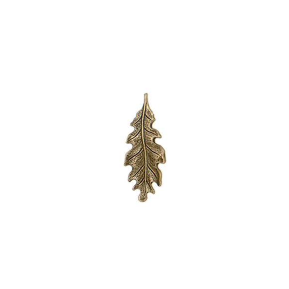 Small 27mm Oak Leaf Stampings - 6 Pieces - Antiqued Brass Ox