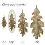 Medium 40mm Oak Leaf Stampings - 4 Pieces - Black Ox