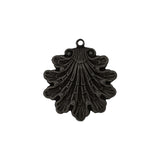 Blackened Brass Ox Seashell Pendants for gothic style jewelry making