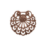 Fan Shell Shaped Filigree - Antiqued Copper Ox