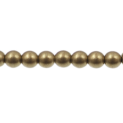 6mm Czech Glass Druk Beads Saturated Metallic Emperador 50 Piece Strand