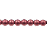 6mm Czech Glass Druk Beads Saturated Metallic Valiant Poppy 50 Piece Strand